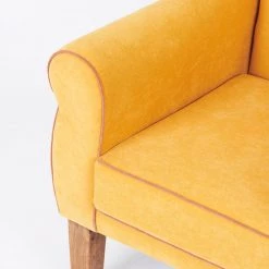 Chumbakdesign Furniture & Storage Begum Wing Chair Velvet - Mustard