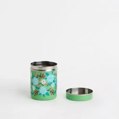 Chumbakdesign Dining & Kitchen Green Floral Steel Storage Jar 11 Chumbakdesign Dining & Kitchen Green Floral Steel Storage Jar