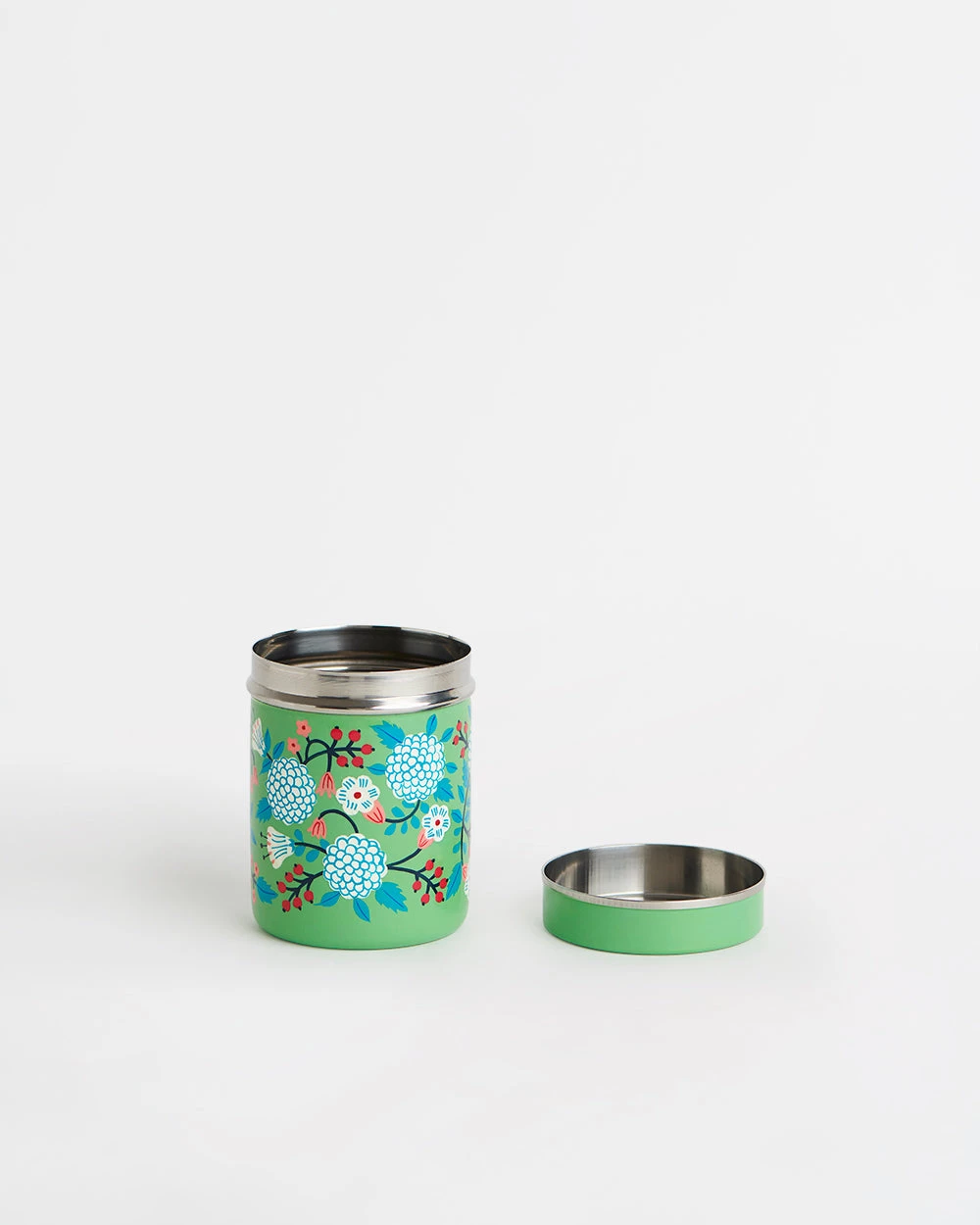 Chumbakdesign Dining & Kitchen Green Floral Steel Storage Jar 6 Chumbakdesign Dining & Kitchen Green Floral Steel Storage Jar