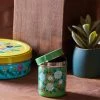 Chumbakdesign Dining & Kitchen Green Floral Steel Storage Jar