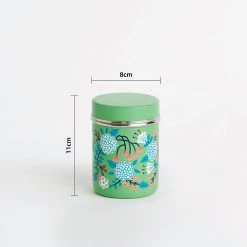 Chumbakdesign Dining & Kitchen Green Floral Steel Storage Jar 13 Chumbakdesign Dining & Kitchen Green Floral Steel Storage Jar