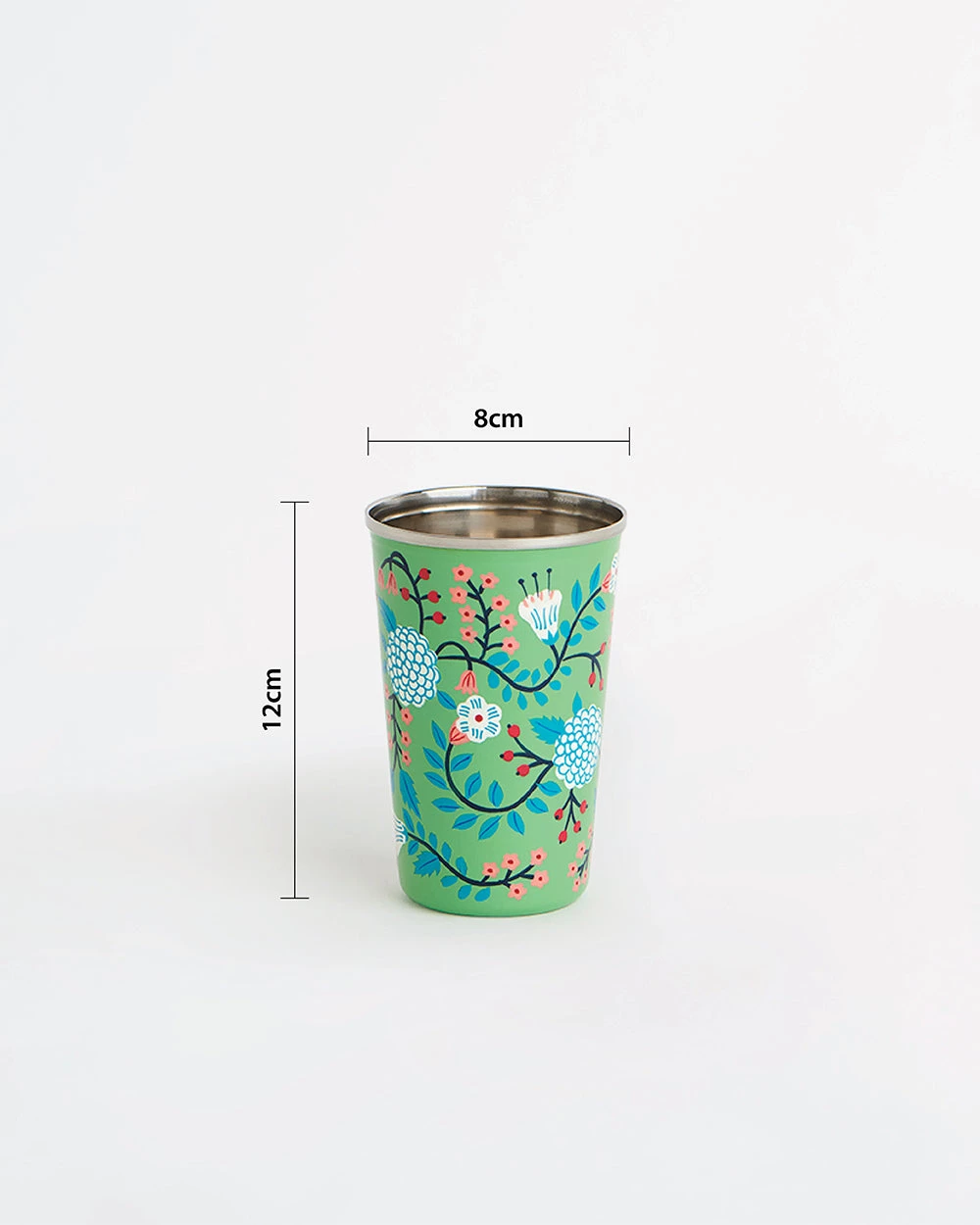 Chumbakdesign Dining & Kitchen Green Floral Steel Tumbler Large 7 Chumbakdesign Dining & Kitchen Green Floral Steel Tumbler Large