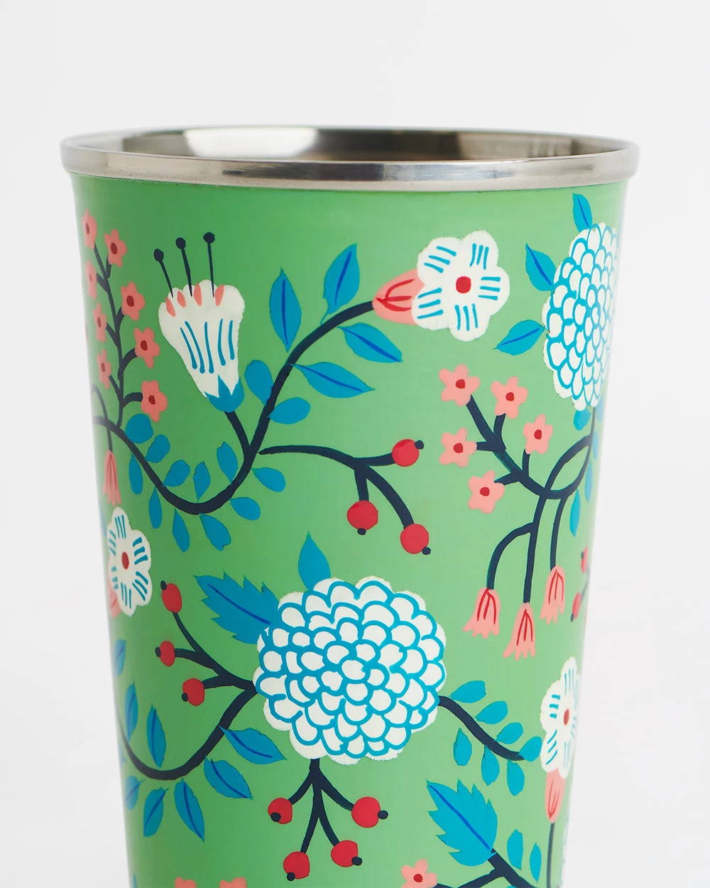 Chumbakdesign Dining & Kitchen Green Floral Steel Tumbler Large 6 Chumbakdesign Dining & Kitchen Green Floral Steel Tumbler Large