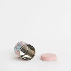 Chumbakdesign Peach Floral Steel Storage Jar