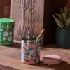 Chumbakdesign Peach Floral Steel Storage Jar
