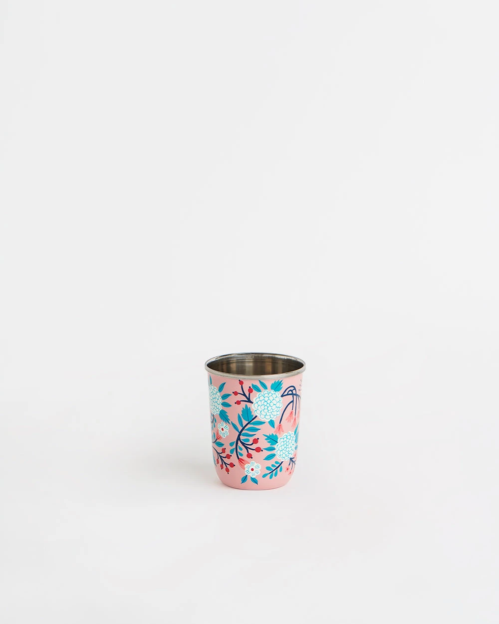 Chumbakdesign Dining & Kitchen Peach Floral Steel Tumbler Small 5 Chumbakdesign Dining & Kitchen Peach Floral Steel Tumbler Small