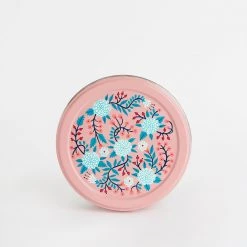 Chumbakdesign Peach Floral Steel Spice Box Dining & Kitchen