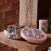 Chumbakdesign Peach Floral Steel Spice Box Dining & Kitchen