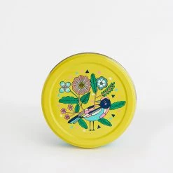 Chumbakdesign Yellow Floral Steel Spice Box Dining & Kitchen