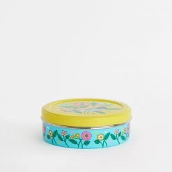 Chumbakdesign Yellow Floral Steel Spice Box Dining & Kitchen