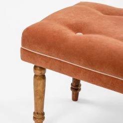 Chumbakdesign Nawaab Bench- Tuffted Burnt Orange Furniture & Storage 11 Chumbakdesign Nawaab Bench- Tuffted Burnt Orange Furniture & Storage