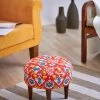 Chumbakdesign Begum Foot Rest - Red Ikkat Furniture & Storage 1 Chumbakdesign Begum Foot Rest - Red Ikkat Furniture & Storage