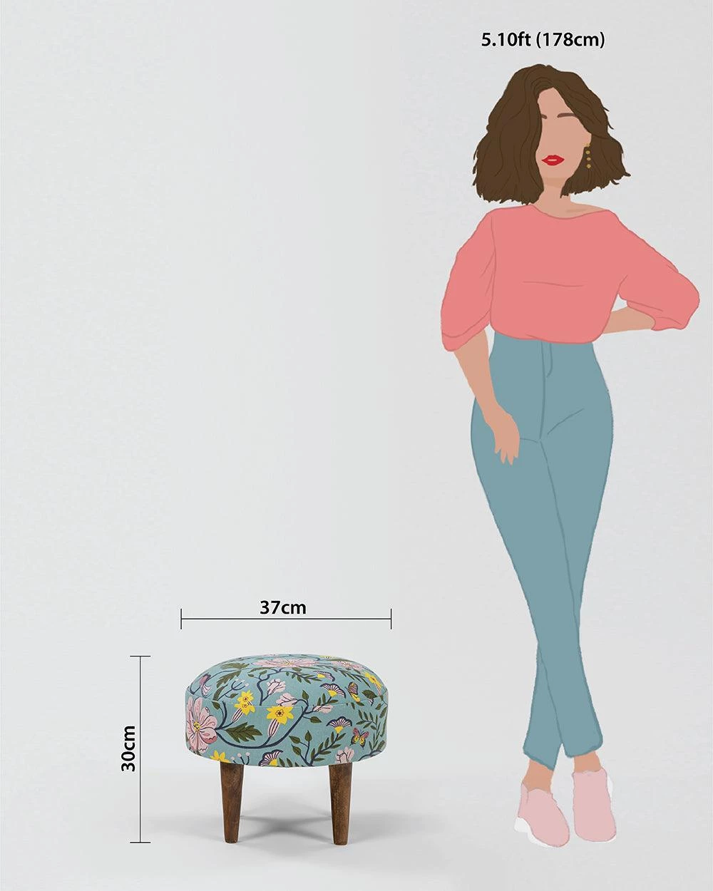 Chumbakdesign Begum Foot Rest - Spring Bloom 8 Chumbakdesign Begum Foot Rest - Spring Bloom