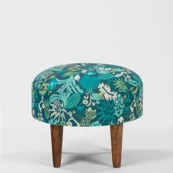 Chumbakdesign Begum Foot Rest - Tropical Ikkat Furniture & Storage