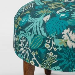 Chumbakdesign Begum Foot Rest - Tropical Ikkat Furniture & Storage