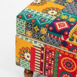 Chumbakdesign Modern Trunk Storage Ottoman - Floral Swirls Furniture & Storage
