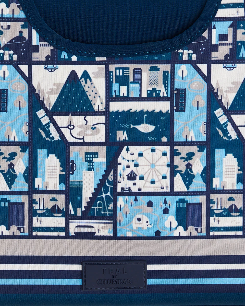 Chumbakdesign Bags & Accessories TEAL By Chumbak Amusement Park Laptop Sleeve - 15inch 7 Chumbakdesign Bags & Accessories TEAL By Chumbak Amusement Park Laptop Sleeve - 15inch