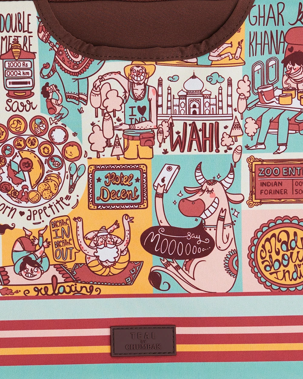 Chumbakdesign TEAL By Chumbak Indie Pop Laptop Sleeve - 13inch 7 Chumbakdesign TEAL By Chumbak Indie Pop Laptop Sleeve - 13inch