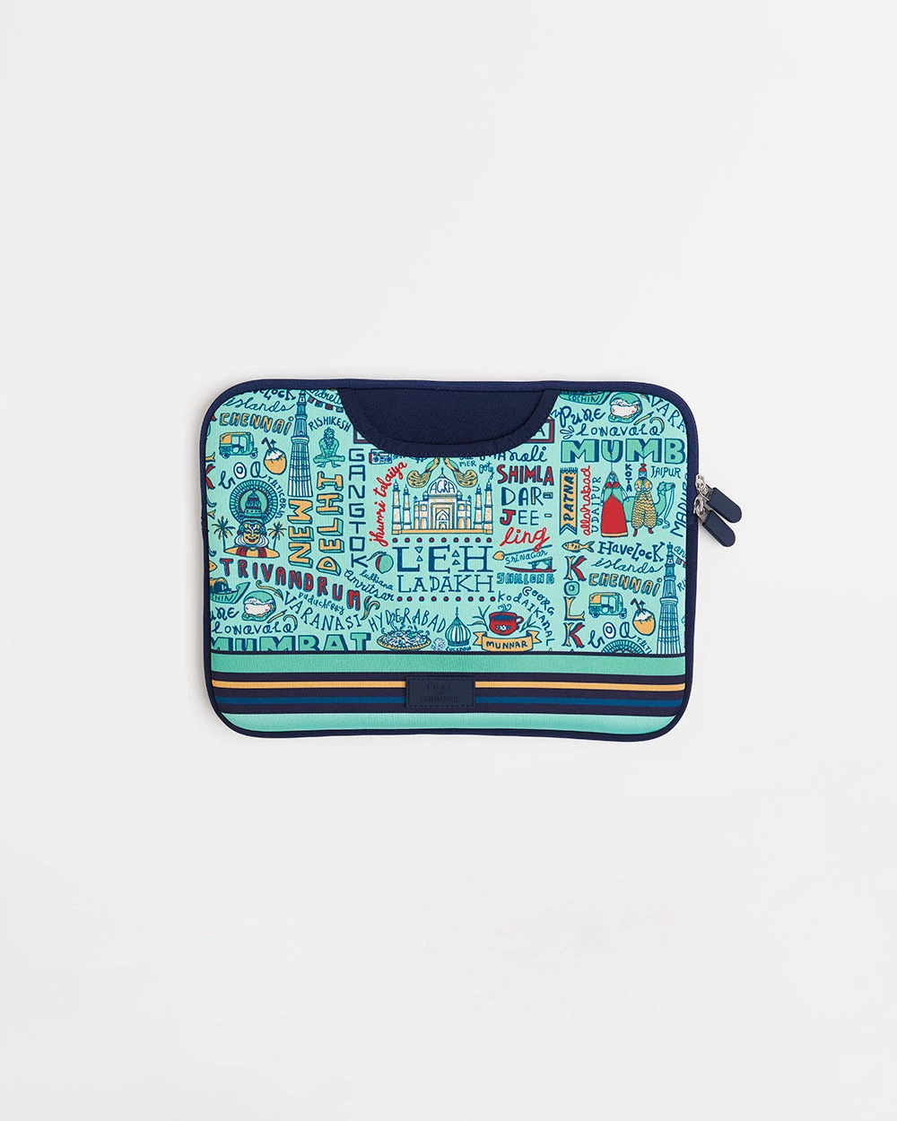 Chumbakdesign TEAL By Chumbak Traveller Laptop Sleeve - 13inch Bags & Accessories 3 Chumbakdesign TEAL By Chumbak Traveller Laptop Sleeve - 13inch Bags & Accessories