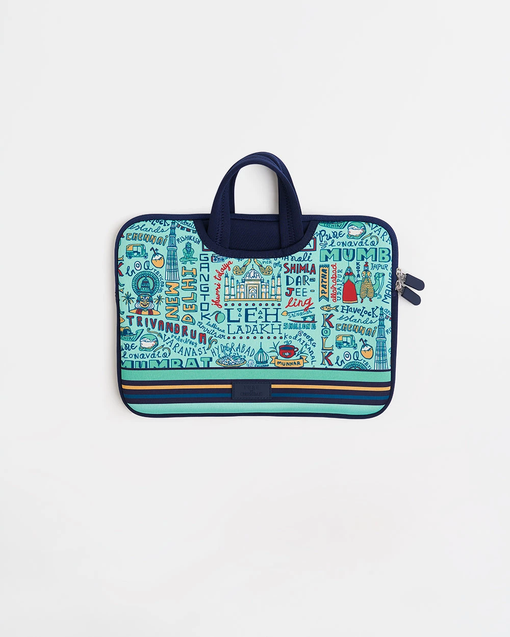 Chumbakdesign TEAL By Chumbak Traveller Laptop Sleeve - 13inch Bags & Accessories 4 Chumbakdesign TEAL By Chumbak Traveller Laptop Sleeve - 13inch Bags & Accessories