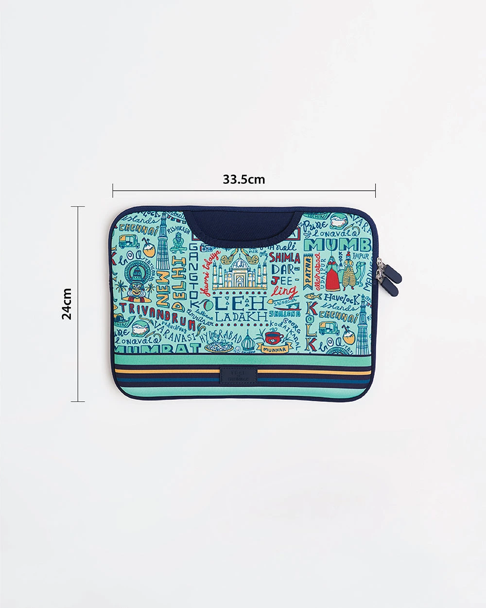 Chumbakdesign TEAL By Chumbak Traveller Laptop Sleeve - 13inch Bags & Accessories 8 Chumbakdesign TEAL By Chumbak Traveller Laptop Sleeve - 13inch Bags & Accessories