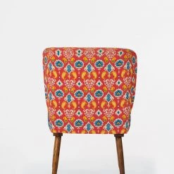 Chumbakdesign Vanity Chair- Red & Blue Ikkat 13 Chumbakdesign Vanity Chair- Red & Blue Ikkat