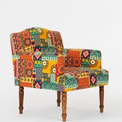 Chumbakdesign Furniture & Storage Nawab Arm Chair-Floral Swirls