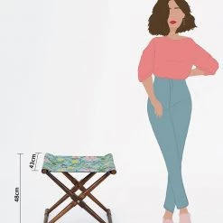 Chumbakdesign Furniture & Storage Bistro Folding Bench-Spring Bloom