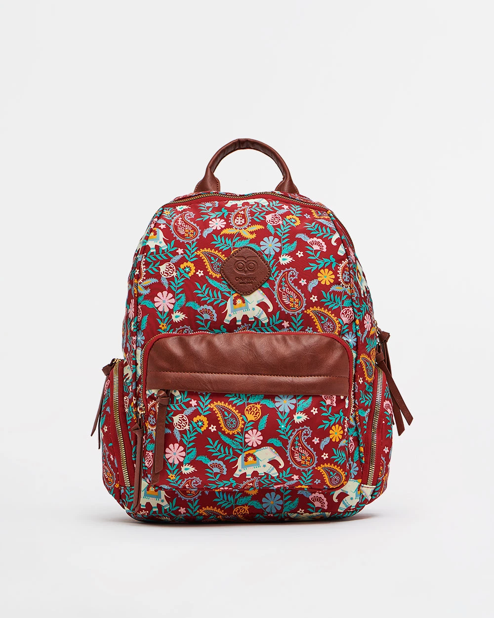 Chumbakdesign Bags & Accessories India Boho Paisley, Backpack-Red 3 Chumbakdesign Bags & Accessories India Boho Paisley, Backpack-Red