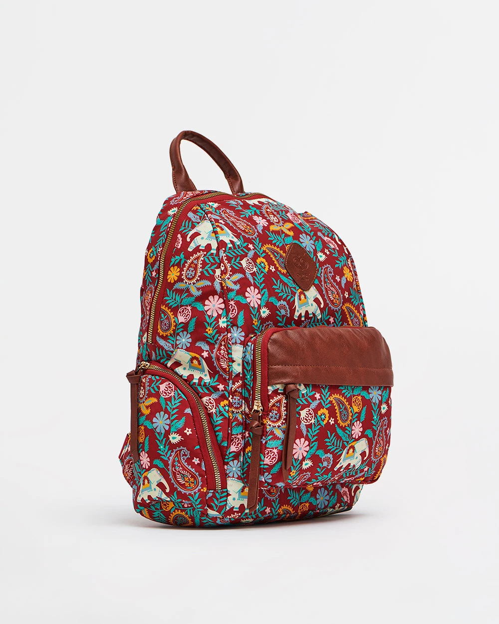 Chumbakdesign Bags & Accessories India Boho Paisley, Backpack-Red 4 Chumbakdesign Bags & Accessories India Boho Paisley, Backpack-Red