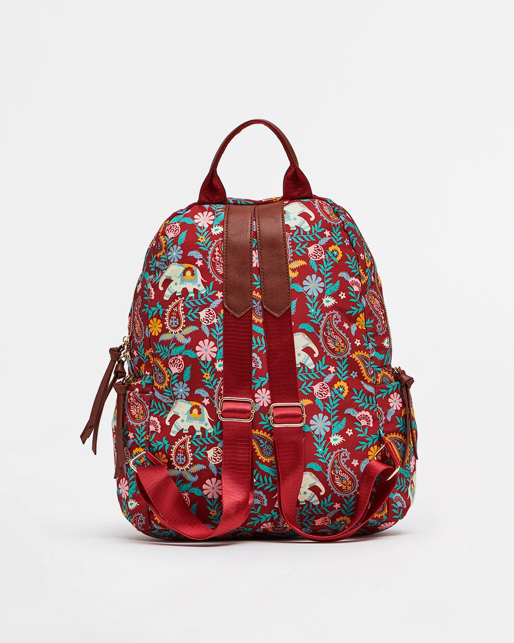 Chumbakdesign Bags & Accessories India Boho Paisley, Backpack-Red 5 Chumbakdesign Bags & Accessories India Boho Paisley, Backpack-Red