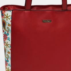 Chumbakdesign India Boho Tote Bag-Red Bags & Accessories