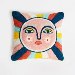 Chumbakdesign Bed & Furnishing Sunshine Embroidered Cushion-16”