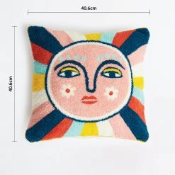 Chumbakdesign Bed & Furnishing Sunshine Embroidered Cushion-16”