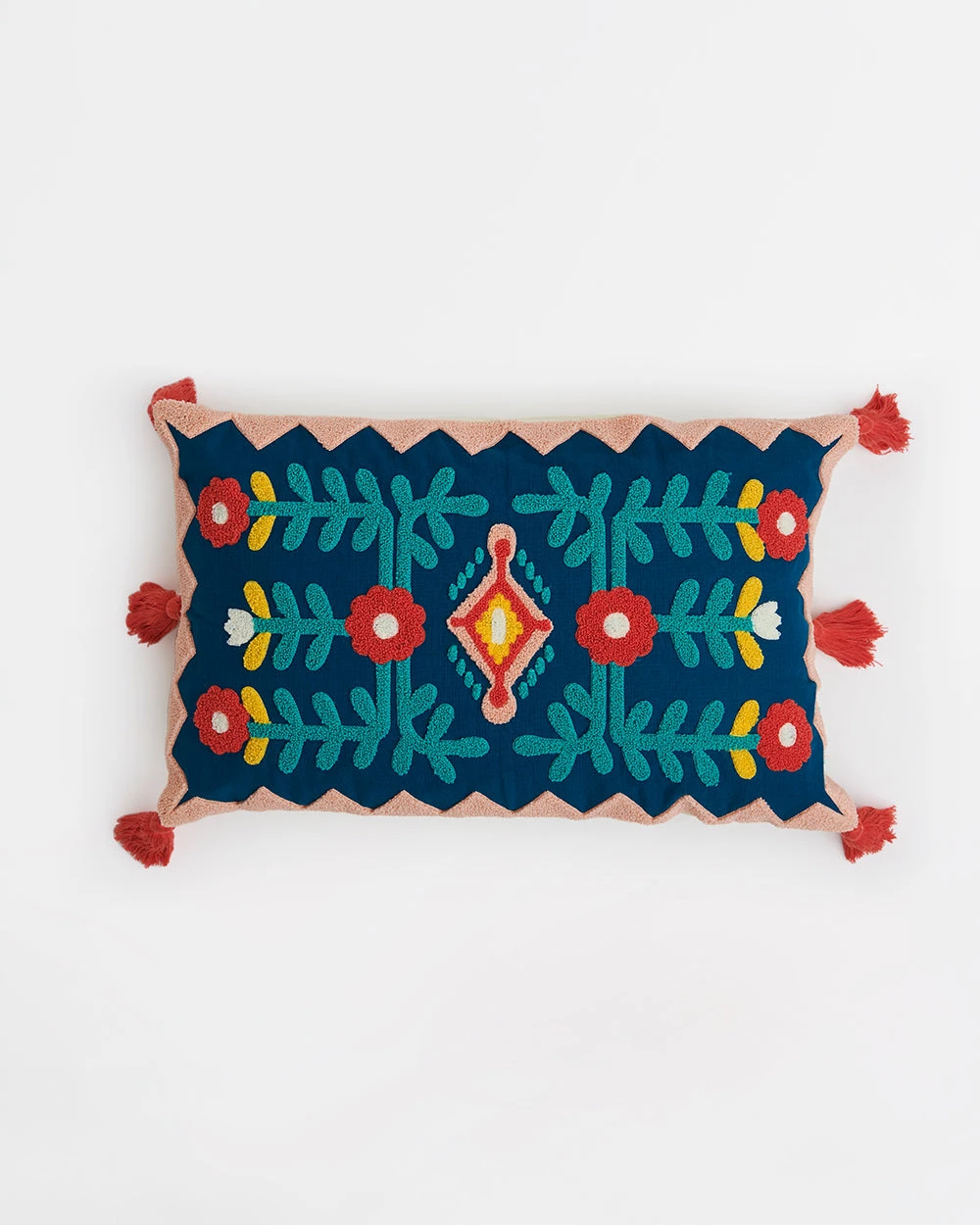 Chumbakdesign Moroccan Mirror Work Cushion Cover- 30cms X 50cms 4 Chumbakdesign Moroccan Mirror Work Cushion Cover- 30cms X 50cms