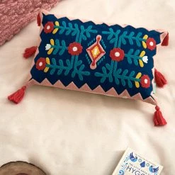 Chumbakdesign Moroccan Mirror Work Cushion Cover- 30cms X 50cms