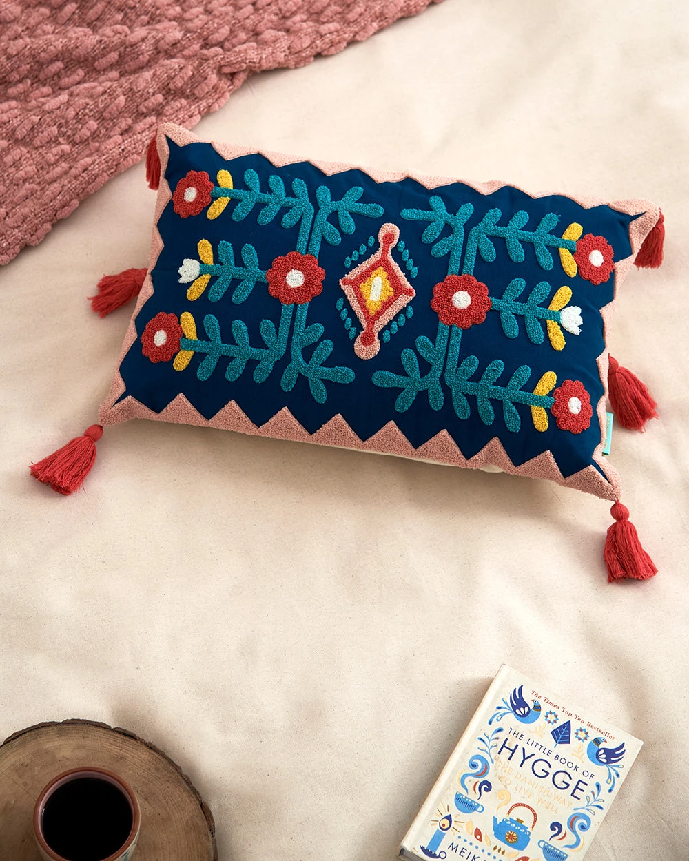 Chumbakdesign Moroccan Mirror Work Cushion Cover- 30cms X 50cms 3 Chumbakdesign Moroccan Mirror Work Cushion Cover- 30cms X 50cms