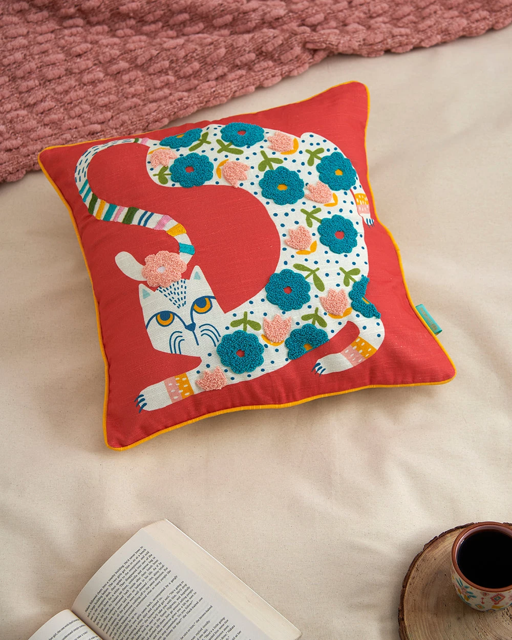 Chumbakdesign Persian Cat Cushion Cover- 30cms X 50cms Bed & Furnishing 3 Chumbakdesign Persian Cat Cushion Cover- 30cms X 50cms Bed & Furnishing