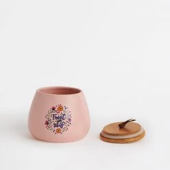 Chumbakdesign Treat Your Self Pink Mason Jar Dining & Kitchen