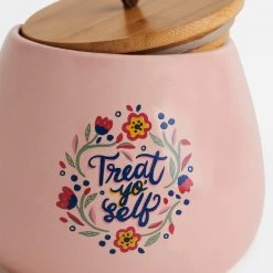 Chumbakdesign Treat Your Self Pink Mason Jar Dining & Kitchen