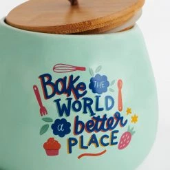 Chumbakdesign Bake The World Better Place Mint Mason Jar Dining & Kitchen 12 Chumbakdesign Bake The World Better Place Mint Mason Jar Dining & Kitchen