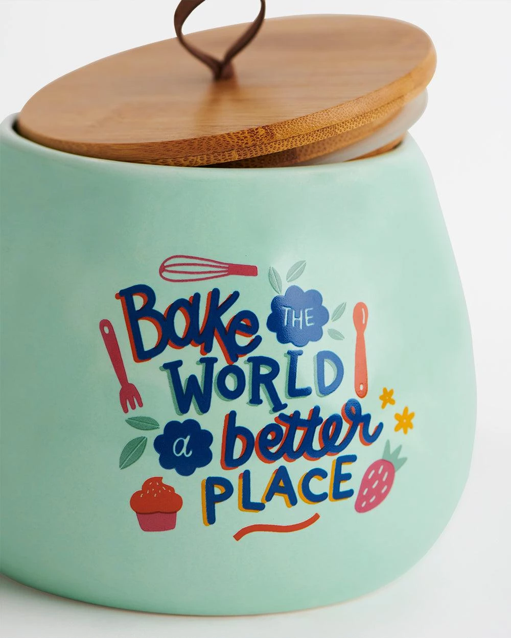 Chumbakdesign Bake The World Better Place Mint Mason Jar Dining & Kitchen 7 Chumbakdesign Bake The World Better Place Mint Mason Jar Dining & Kitchen