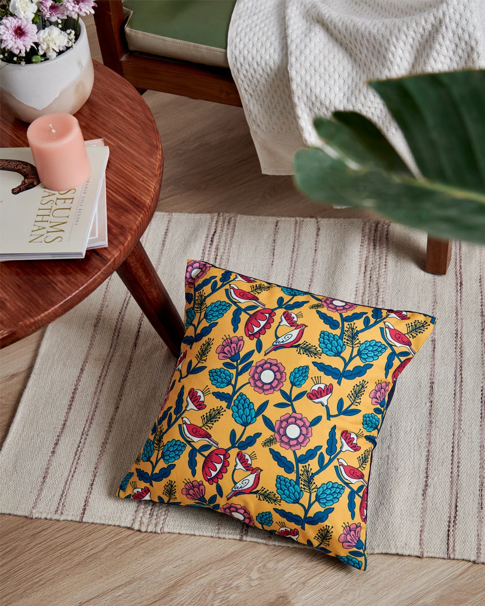 Chumbakdesign Mughal Bagh 16inch Cushion Cover 3 Chumbakdesign Mughal Bagh 16inch Cushion Cover