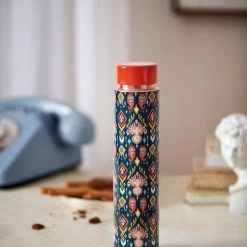 Chumbakdesign Indie Ikkat Copper Bottle Souvenirs & Collectibles