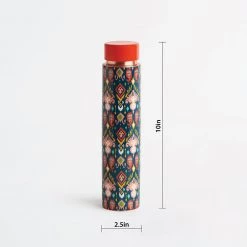 Chumbakdesign Indie Ikkat Copper Bottle Souvenirs & Collectibles