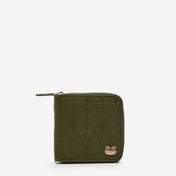 Chumbakdesign Bags & Accessories Jungle Folk Quilted Mini Wallet-Olive