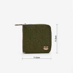 Chumbakdesign Bags & Accessories Jungle Folk Quilted Mini Wallet-Olive