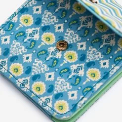 Chumbakdesign Bags & Accessories Ikkat Chevron Wallet - Blue