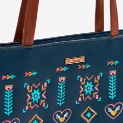 Chumbakdesign Boho Aztec Tote Bag - Navy
