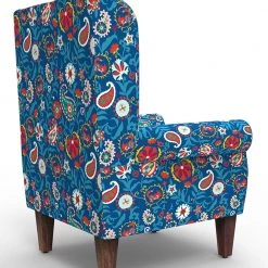 Chumbakdesign Begum Wing Chair - India Paisleys Blue Furniture & Storage
